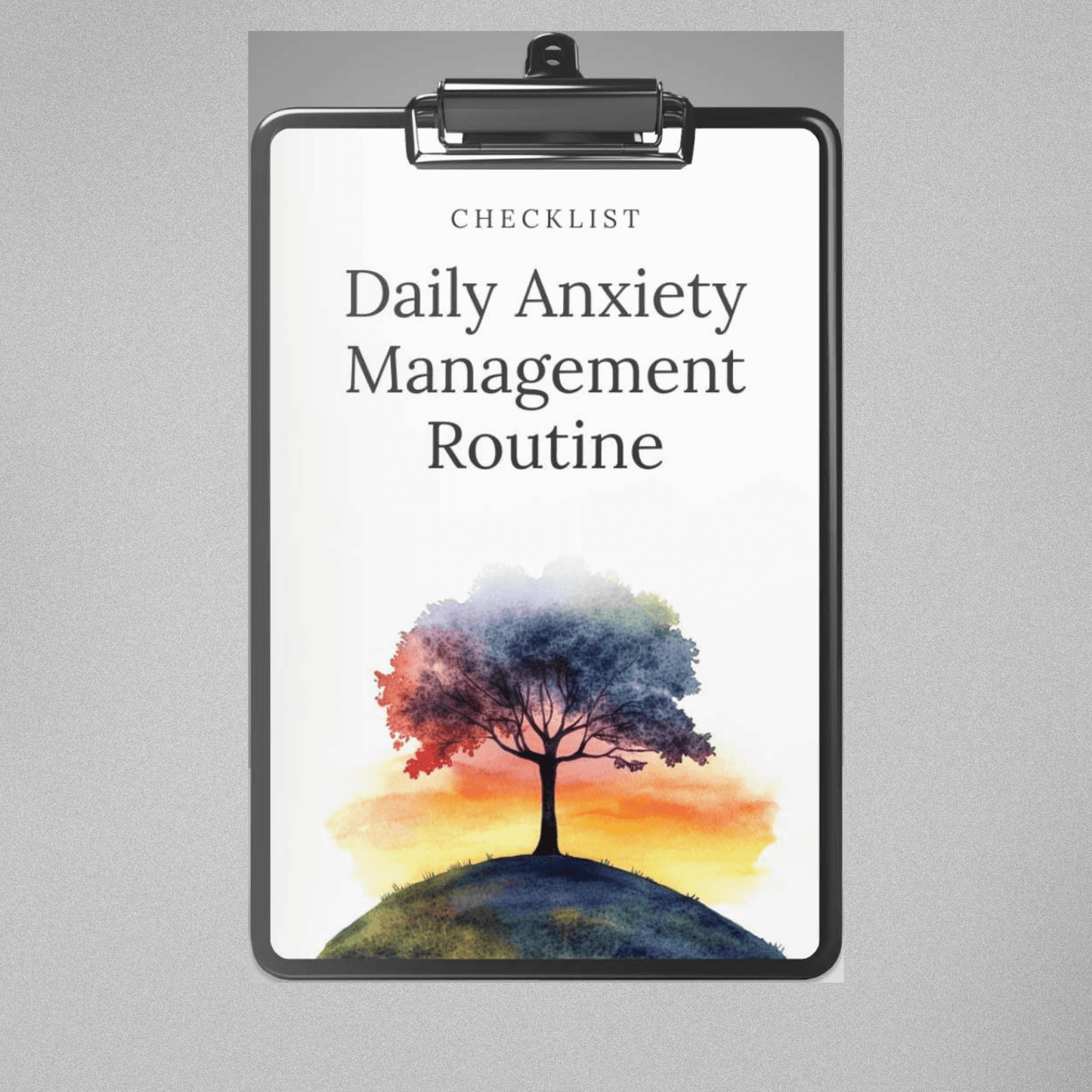 Daily Anxiety Management Routine - Checklist